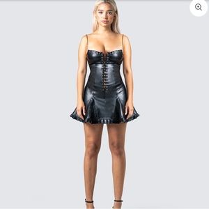 Finesse leather dress
